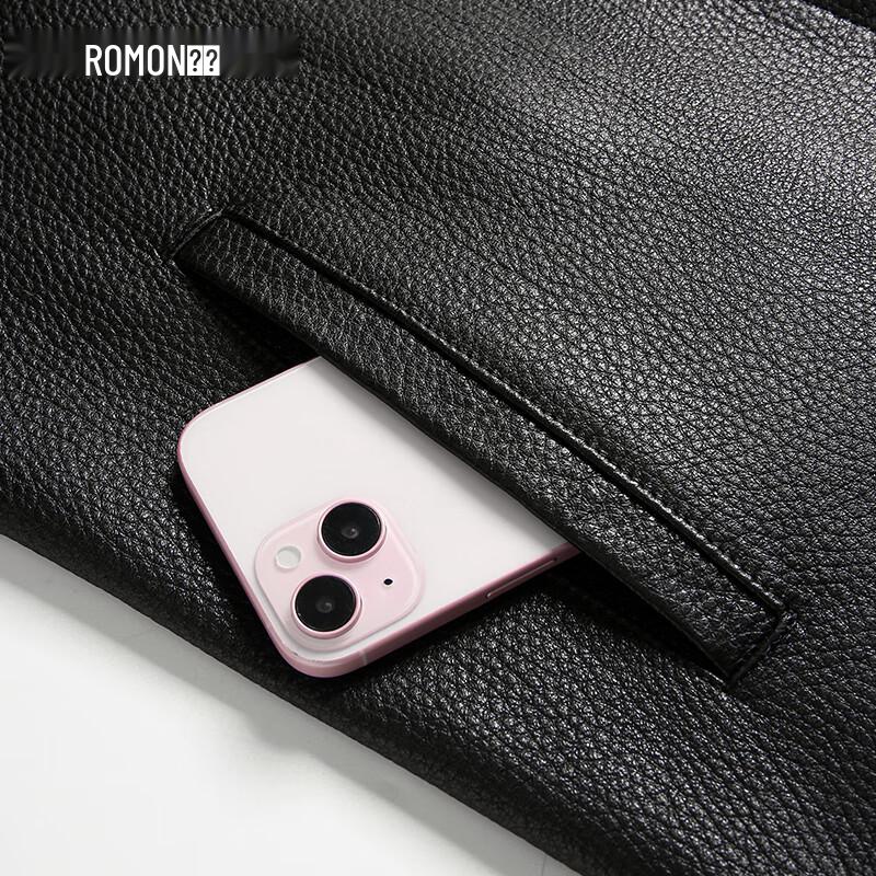 Romon Men's Genuine Goatskin Leather Jacket