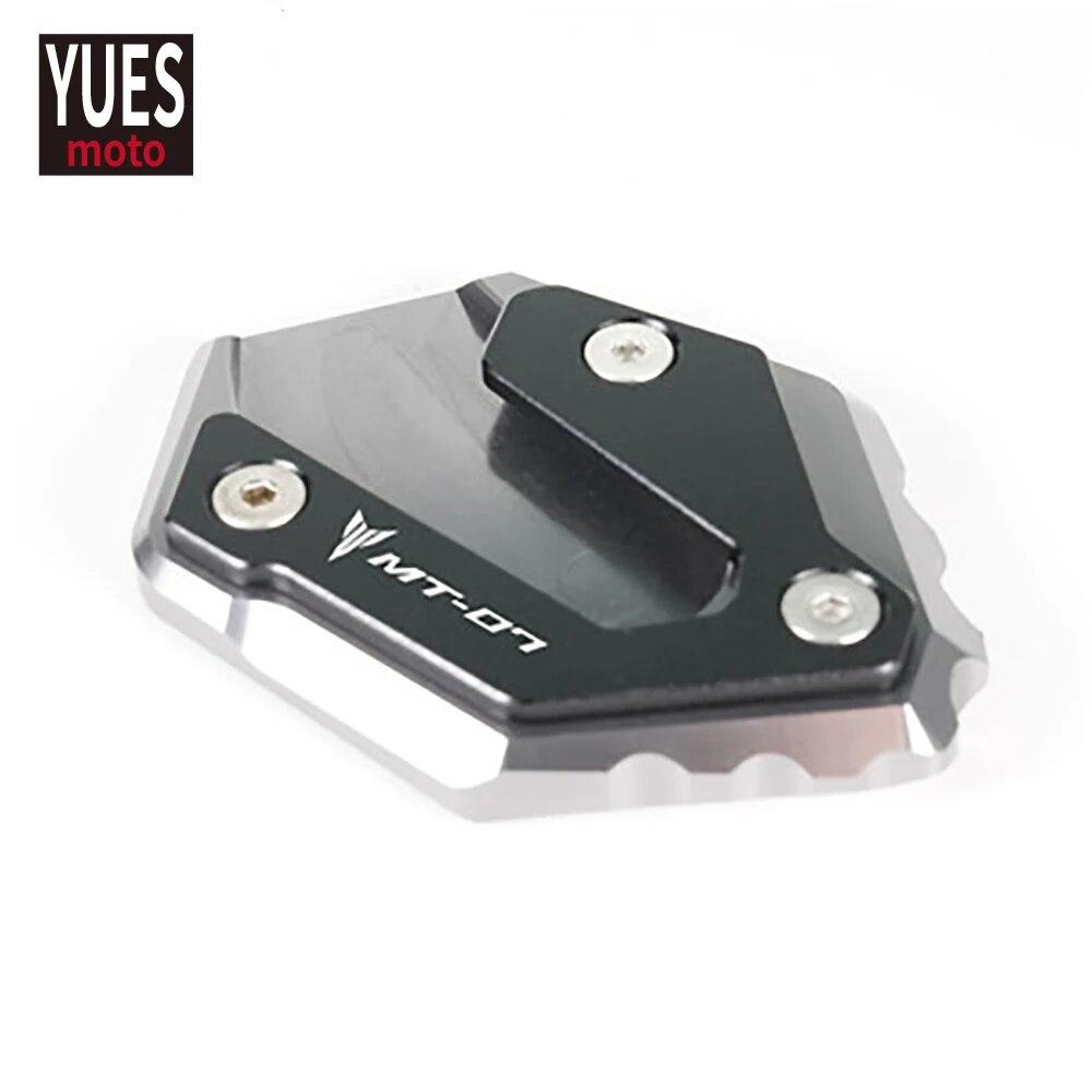 

Аксессуары для мотоциклов, подставка, боковая подставка, удлиненная пластина, накладка для Yamaha MT07 MT 07 MT-07 2014-2022 серый