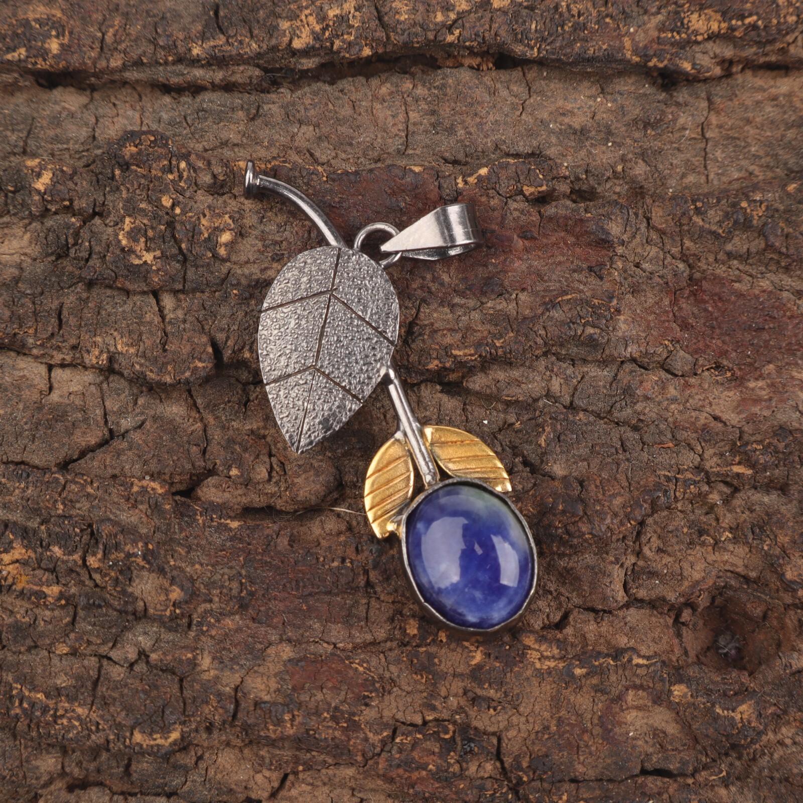 

Sodalite Gemstone Sisters Gift Third Eye Chakra New Pendant 925 Sterling Silver PP-55-36