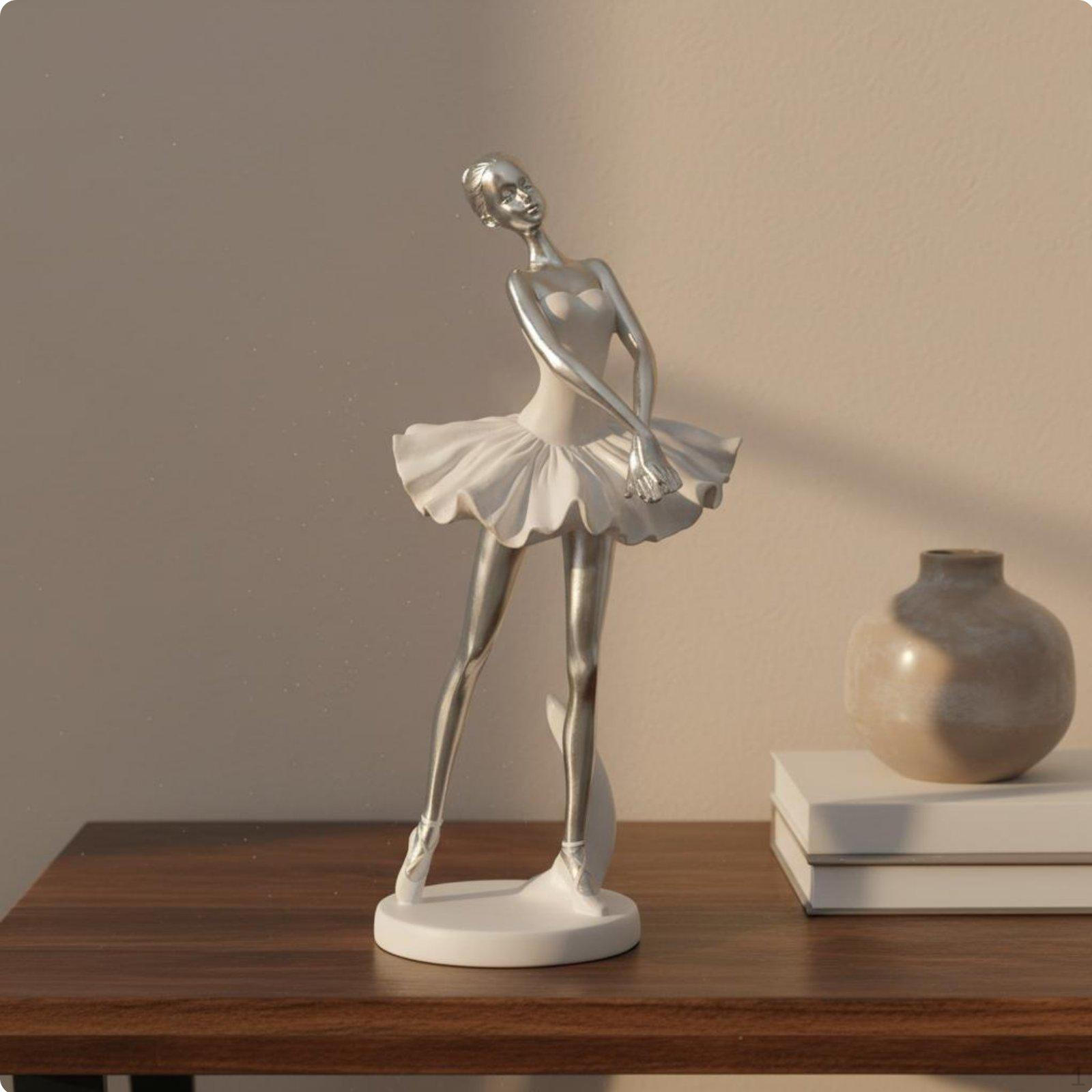Baleta Dejotājas Skulptūra Elegants Dizains Statuja