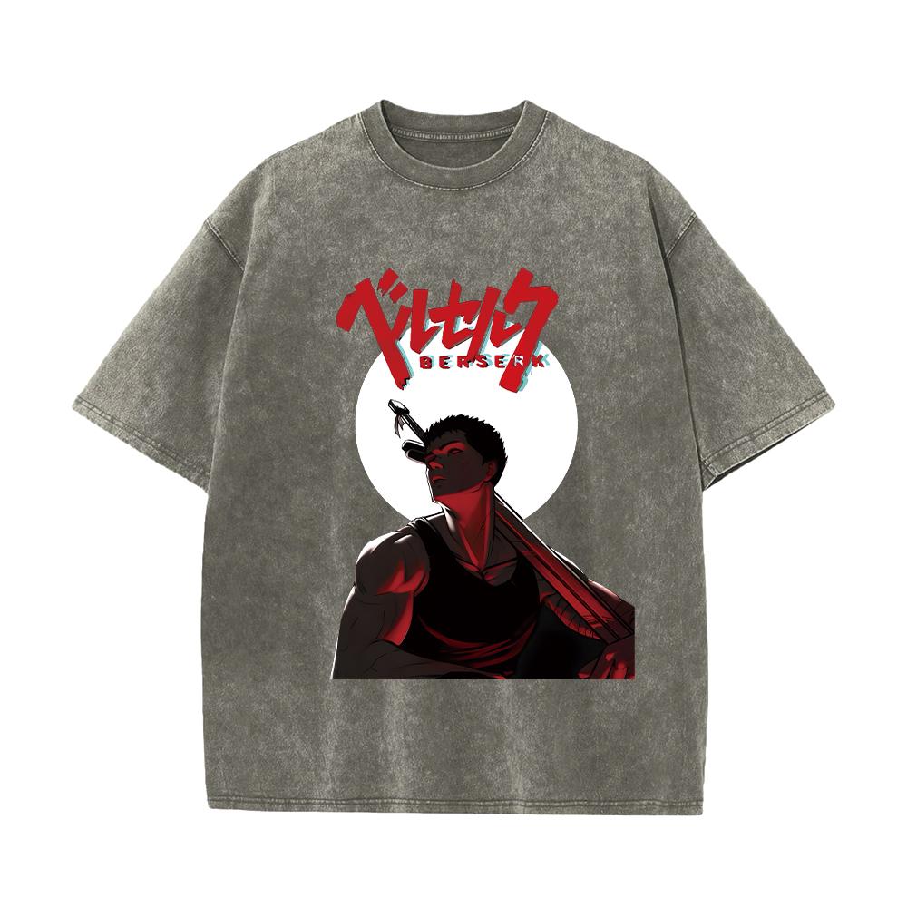 Anime T-shirts y2k Cotton Summer T shirt Women Men Harajuku Top Tees Skull Knight Guts Griffith Print Streetwear Hip Hop T Shirt