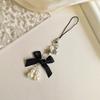Bowknot Star Keychain Pendant Pearls Beaded Butterfly Knot Key Chain Fashionable Bow Ornament for Phones and Bag