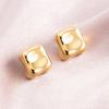 Fashion Personalized Titanium Steel Stud Earrings Three-dimensional Square Concave-convex Earrings Women's Versatile Atmospheric Earrings