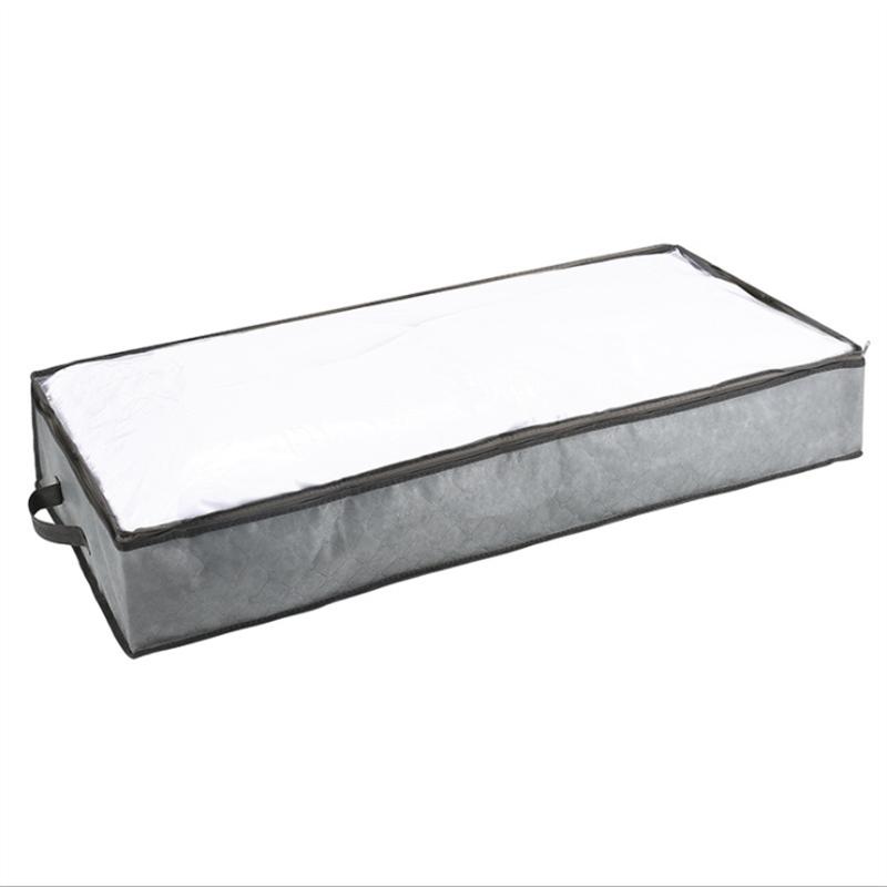 

Home Storage And Organization Non-woven Fabric Moisture Dustproof Organizers Gray Rectangle Storage Bag Under Bed Quilt Organize about 103x45x15cm серый