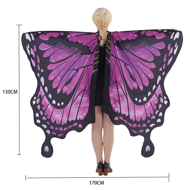 Butterfly Cloak Gradient Halloween Dance Shawl Wings