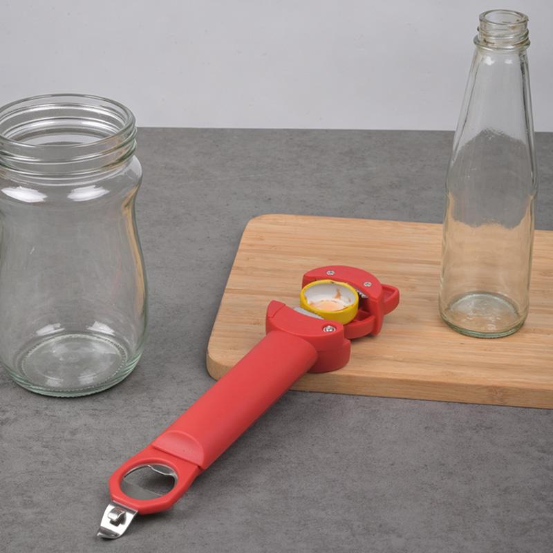 Multifunction Bottle Opener Cat Head Shape Retractable Anti-Slip Cap Twister Easy-Open Reduced Effort Kitchen Can Opener Tool