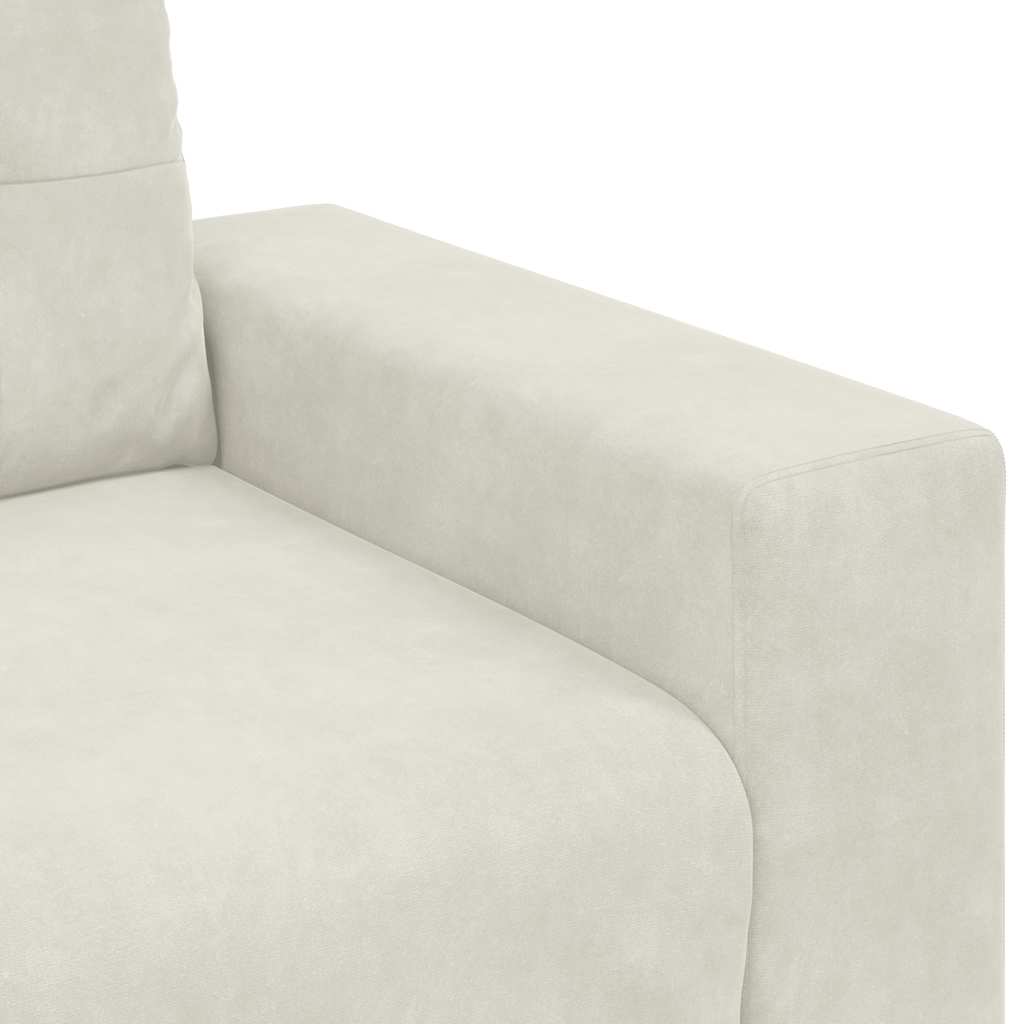 Cream Armchair 100 X 78 X 80 Cm Velvet