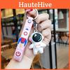 Adorable Cartoon Astronaut Silicone Keychain Cute Couple Bag Charm Creative Gift