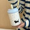 500ml Insulated Water Cup Cartoon Straw Drinking Cup Large Capacity Thermos Bottle  Cold Hot Mugs