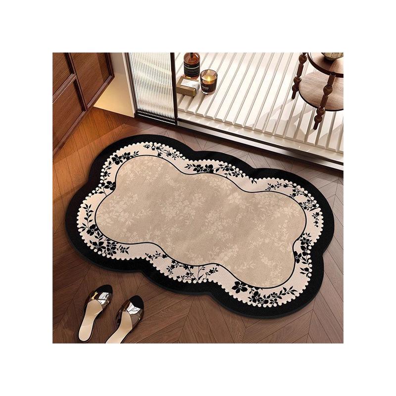 Retro Luxury Diatom Mud Bathroom Floor Mat - Water Absorbent, Quick Dry, Wear-Resistant, Non-Slip, Easy Clean