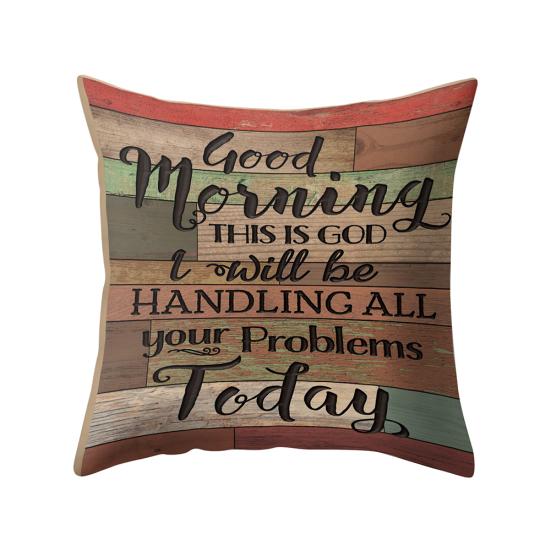 Letter Square Throw Pillow Case Cushion Cover Sofa Home Office Decoration