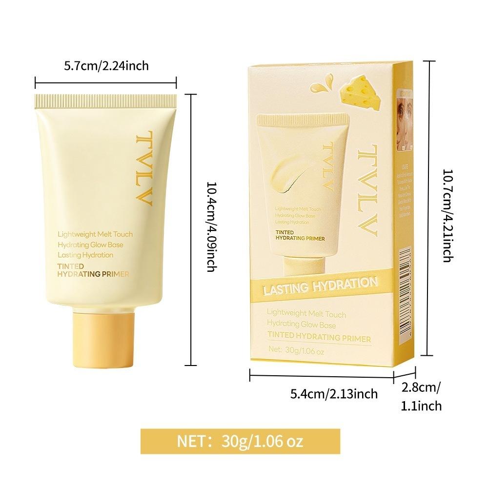 TVLV Butter Primer Sheer Hydrating Tinted Primer Brightening Oil-Control Base Cover Pores 30ml