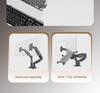 Dual Monitor & Laptop Rotating Stand with Adjustable Tray Height