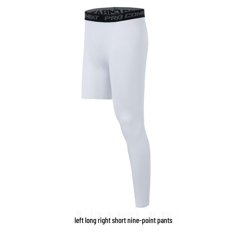 Men s Breathable Compression Running Tights - Quick Dry 9-Point Fitness Pants XXL