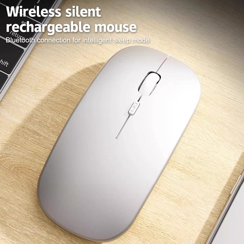 Portable Wireless Mouse Bluetooth-Compatible 2.4Ghz Dual Modes Computer Wireless Mice Mute For Pc Xiaomi Pad Laptop Macbook
