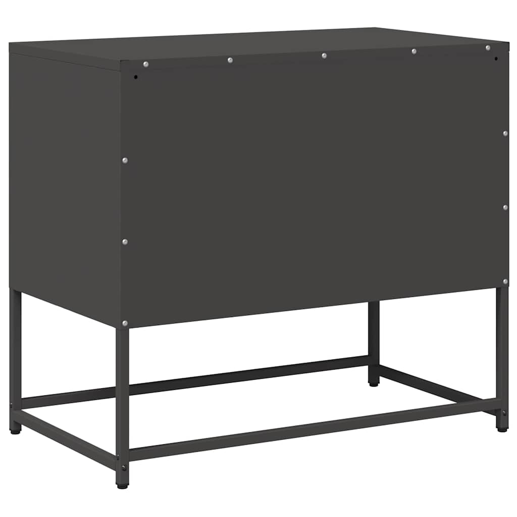 Szafka Pod Telewizor, Czarna, 68X39X60,5 Cm, Stalowa
