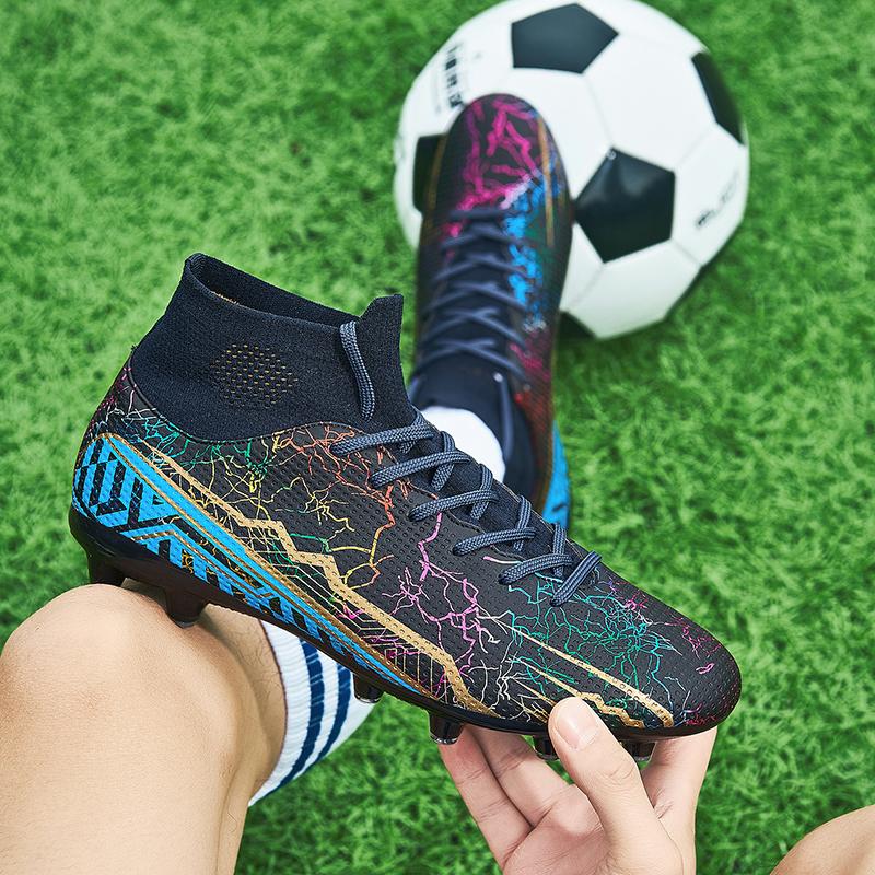 35-47 New High-quality Shock Absorption Anti-skid and Wear-resistant High Spike Outdoor Sports Football Shoes