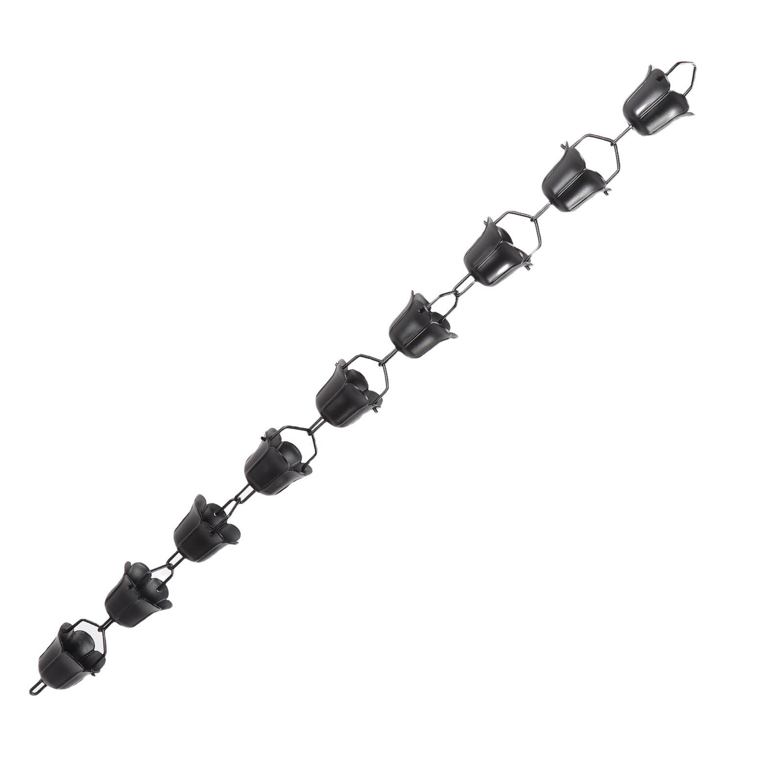Rain Chain 3.3ft Decorative Rain Catch  Chain for Gutt s Outside Rain Gutt  Downspout Aluminum Alloy Black