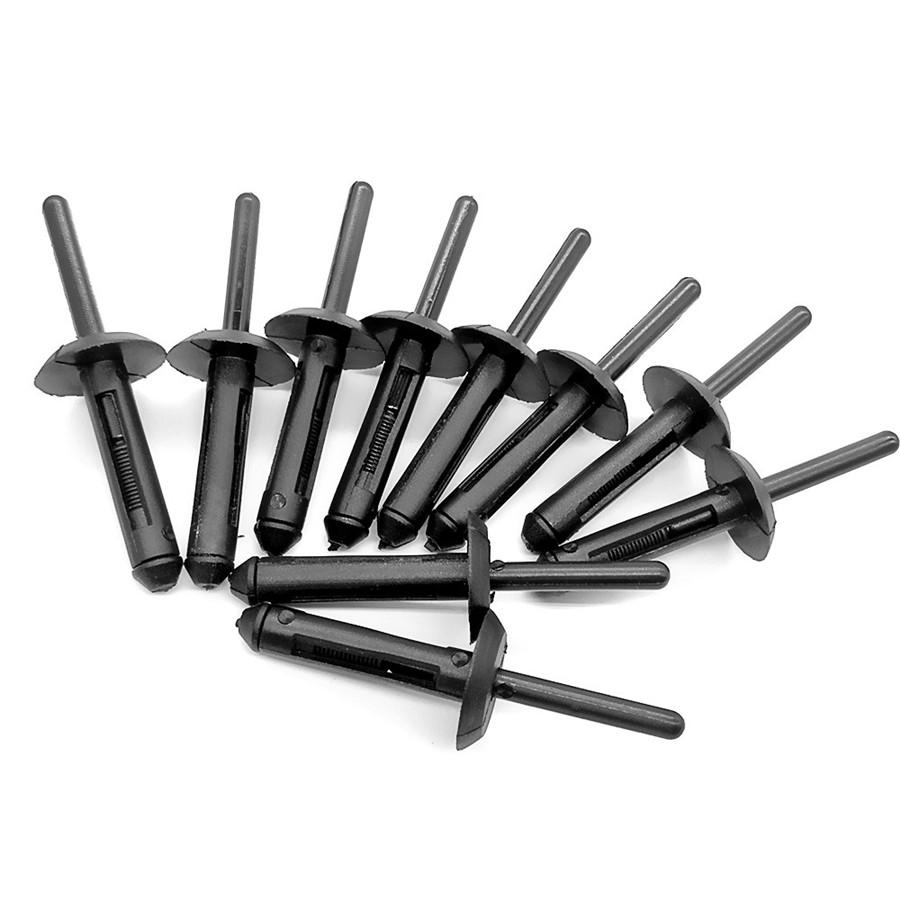 100PC Plastic Car SUV Bumper Rivets Repair Auto Fastener Push Type Retainer Clip