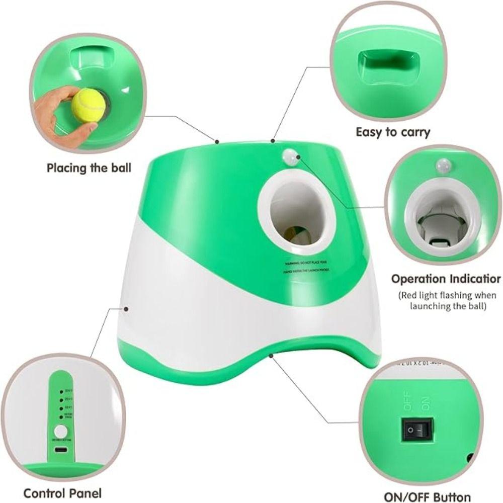 Automatic Dog Ball Launcher Creative Ball Throw Device Dog Elastic Ball Toys  Indoor/Outdoor