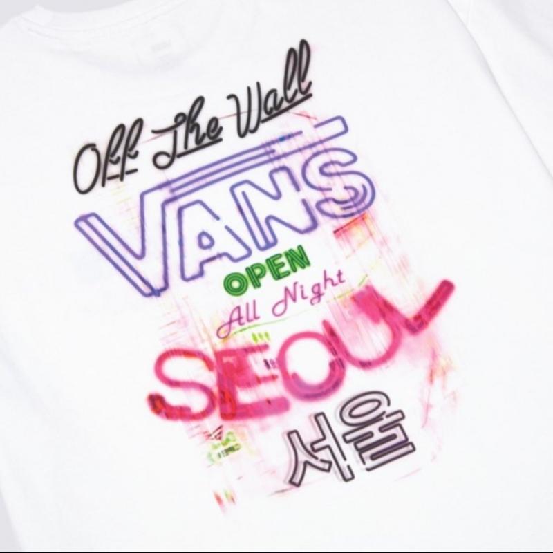 Vans Seoul NighT Oversized T shirT whiTe vn000h21whT