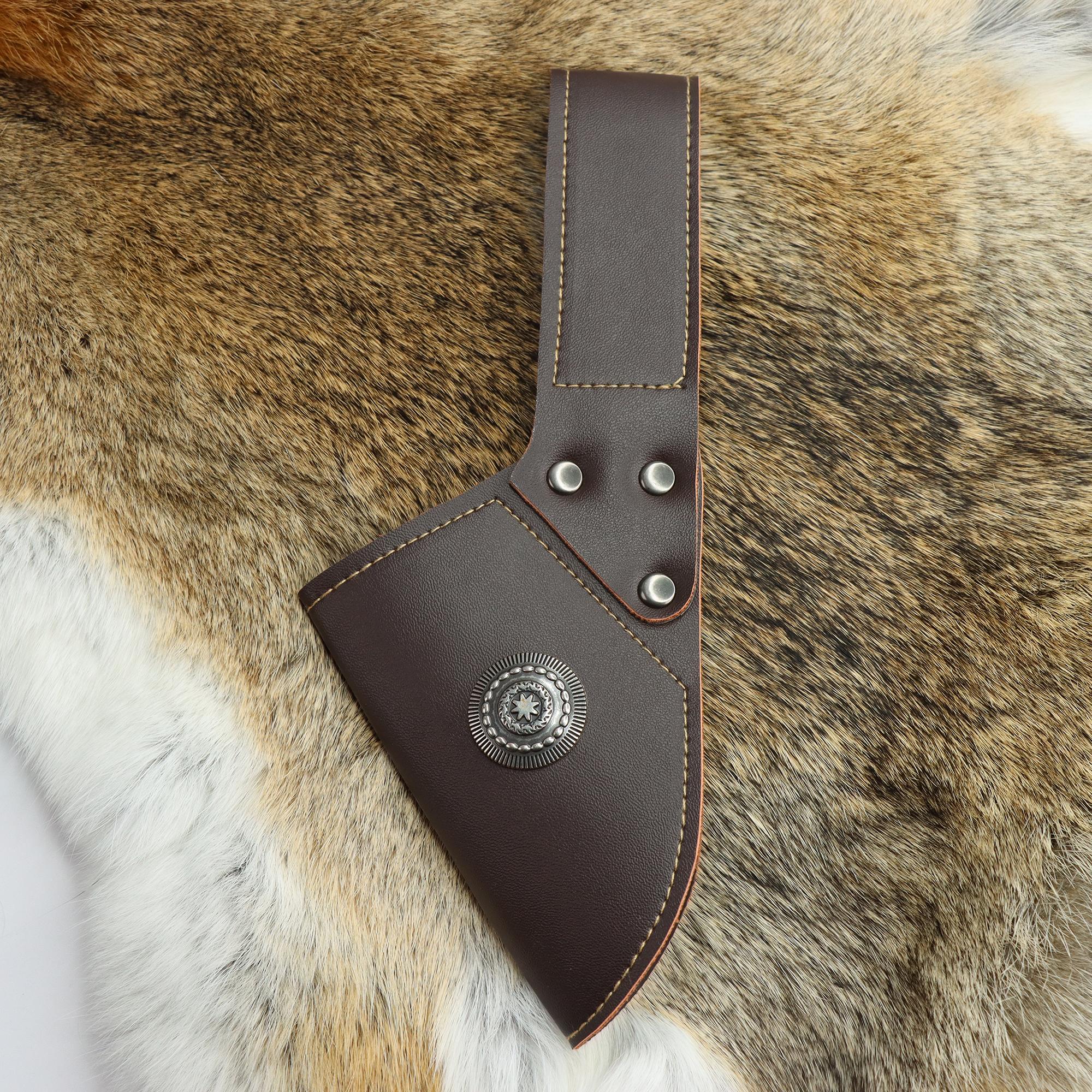 

Medieval Faux Leather Knight Sword Scabbard Viking Knight Leather Knife Holder Halloween Cosplay LARP Accessories коричневий