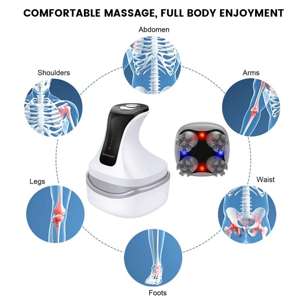 Wireless Electric Head Massager 4D Scalp Massage Prevent Hair Loss Device Waterproof Neck Back Massager