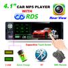 Podofo Radio Car Autoradio 1 Din Multimedia MP5 Player 4.1" Touch Screen Radios Audio Stereo RDS Bluetooth Dual USB Microphone