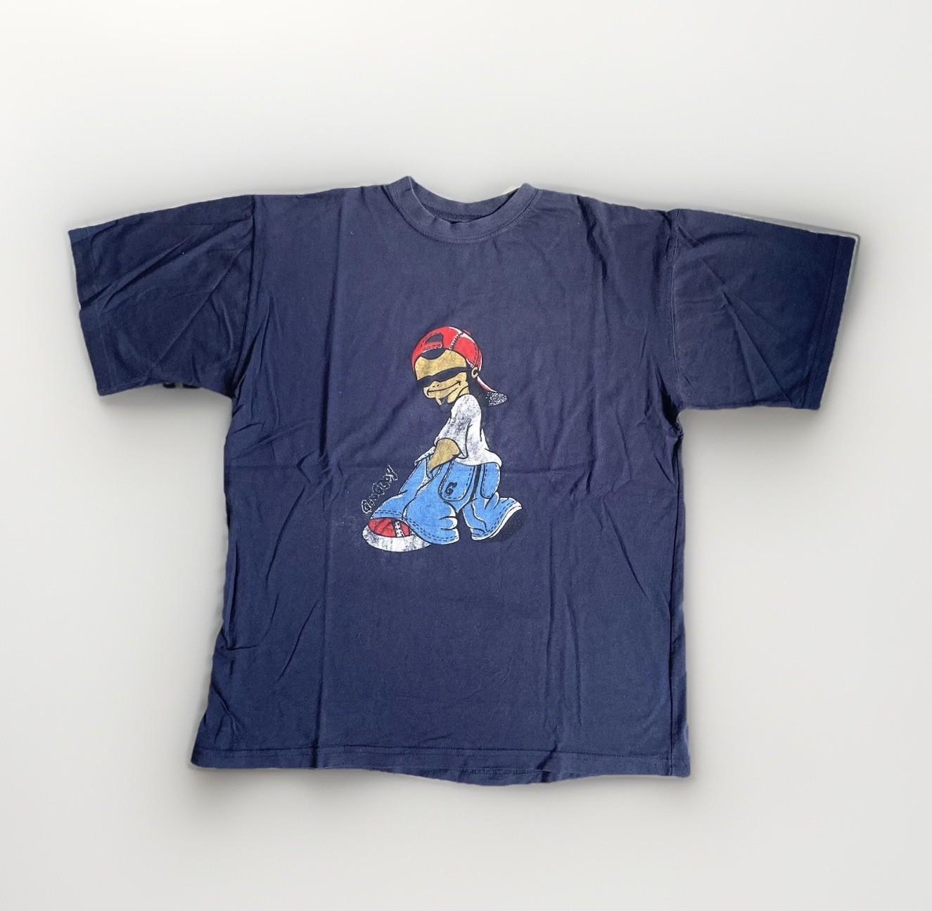Vintage Gang Boy T-shirt JNCO Faded Tee Navy XL Rap Graffiti Skater Y2K 90s 00s Unisex T-Shirt L