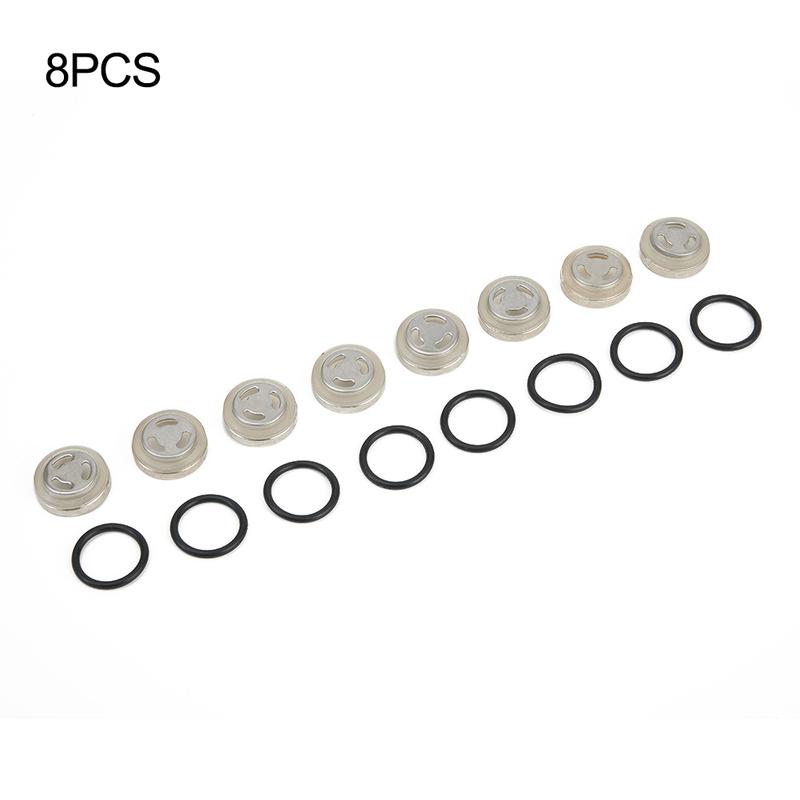 Replacement 8pcs 18mm Motorcycle Brake Master Cylinder Sight Glass with Gaskets for Efficient Brake Fluid Sealing