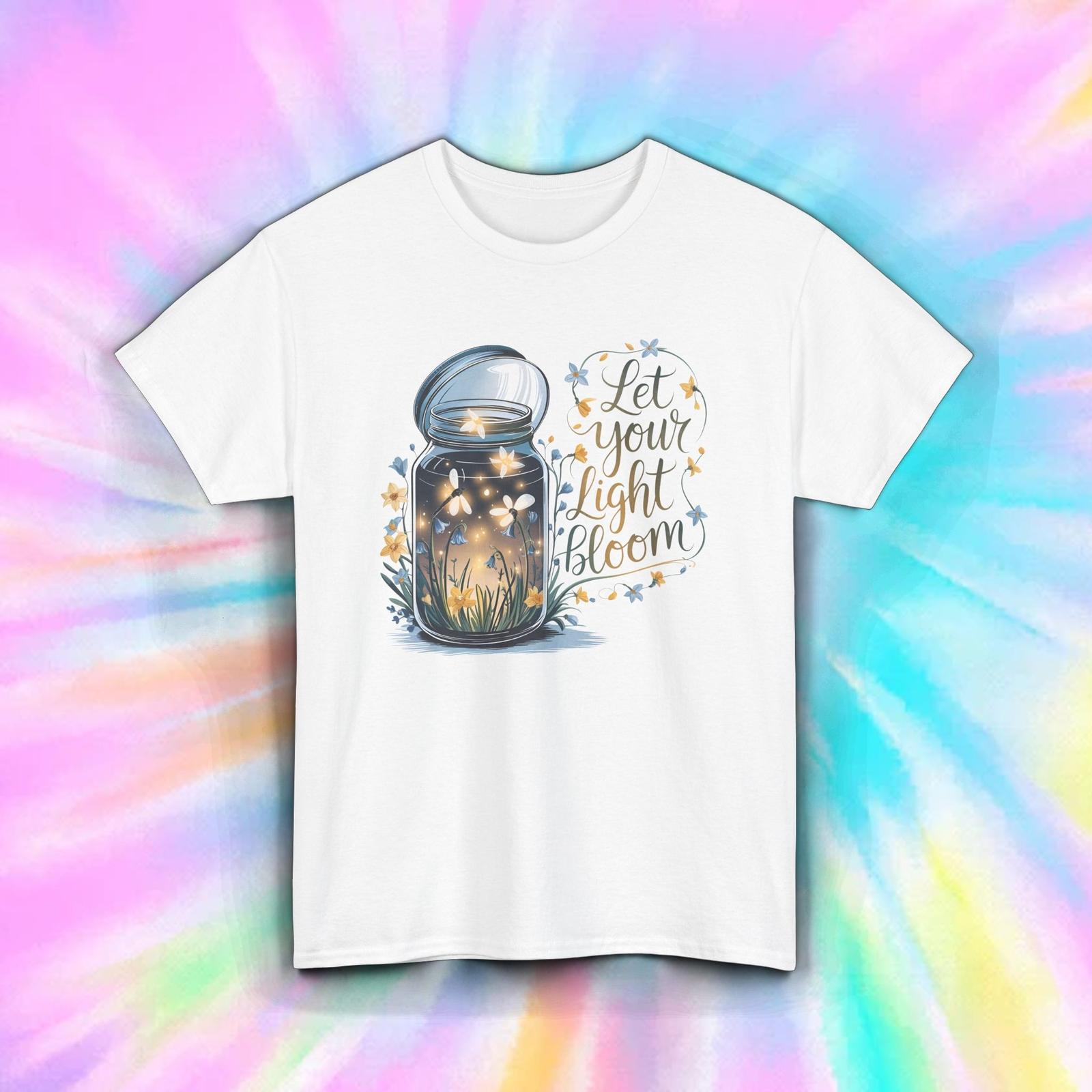 Let Your Light Bloom Shirt Firefly Jar Positive Quote Nature Tee S-5XL XXXXL