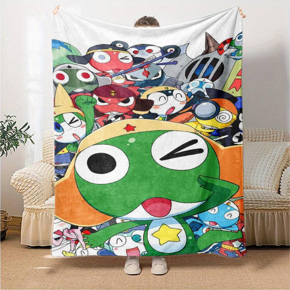 Keroro Army Adventure Flannel Blanket Super Soft Warm Cozy Blanket For Sofa Bed Office Travel Allseason Home Decor Gift