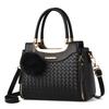 Stylish Medium Sized Womens Woven Handbag In Black Red Blue Beige Gray Yellow For Everyday Use