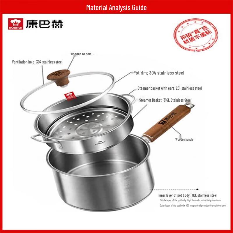 KOBACH 316L Stainless Steel Milk Steamer Pot