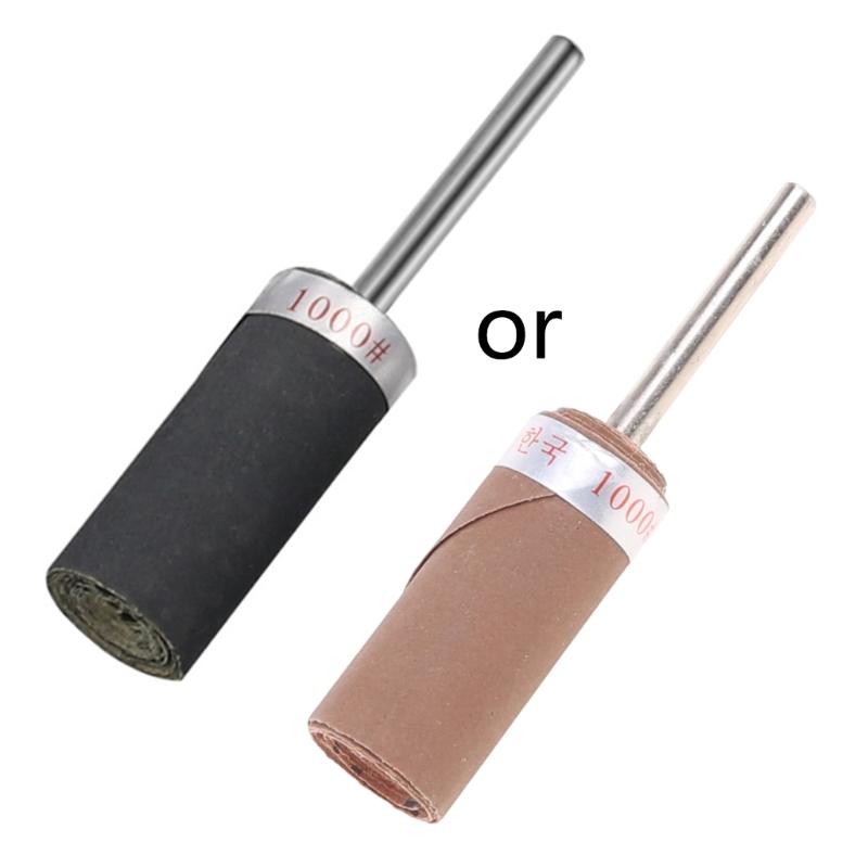 3mm Shank Sandpaper Rod Portable Sand Paper Bar Electric Polishing Buffing Grinding for Head 180# to 2000# for Rotary To