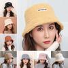 Thick Warm Fisherman Cap Warm Beanies Panama Hat Fashion Bucket Hat  Girls Boys