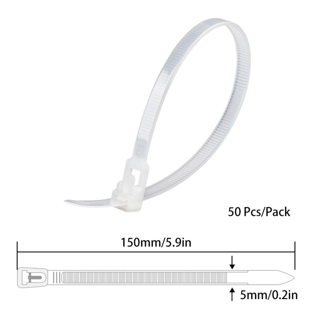 Legături de cablu reutilizabile din nailon Legături de cablu detasabile Fixe de legare Culoare Negru Alb Dezasamblare Se poate slăbi Legături de cabluri Slipknot Legături de cablu