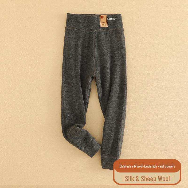 Children's High-Waist Warm Pants: Double-Layer Velvet Cotton for Boys & Girls – Ideal School Uniform for Autumn & Winter