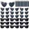 12-120 Pezzi Occhiali da Sole a Forma di Cuore per Matrimonio Occhiali Mr/Ms Sposa Regalo di Matrimonio per Ospite Occhiali a Cuore per Damigella d'Onore Bomboniera Just Married