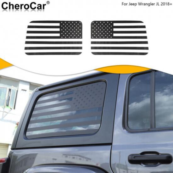 Rear Window Decal n Flag Sticker For Jeep Wrangler JL 4Dr Accessories 18+