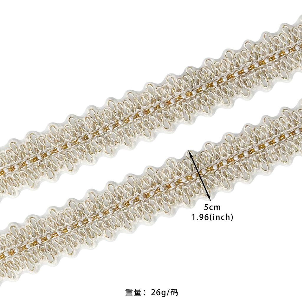 Embroidery Barcode Lace 5Cm Beads Car Bone Line Decorative Clothing Window Decoration Luggage Shoes And Hats Accessories Lace Accessories