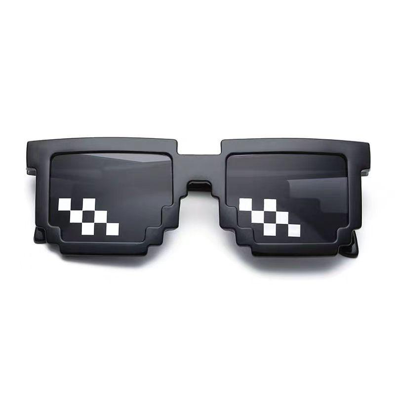 Pixelated Mosaic Glasses: Trendy Groomsmen Prank Shades for Weddings & Events