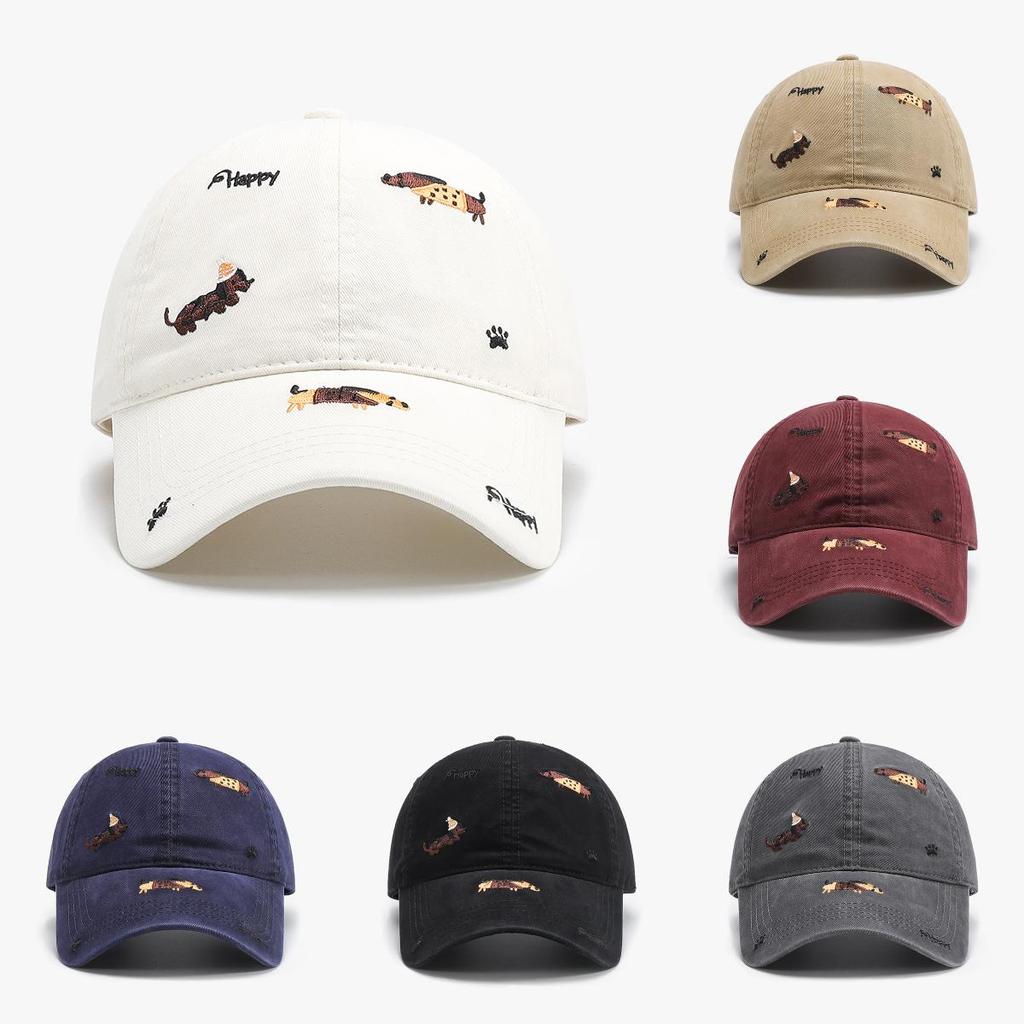 Tierstickerei Baumwoll-Baseballkappe Für Outdoor-Reisen Sonnenschutz