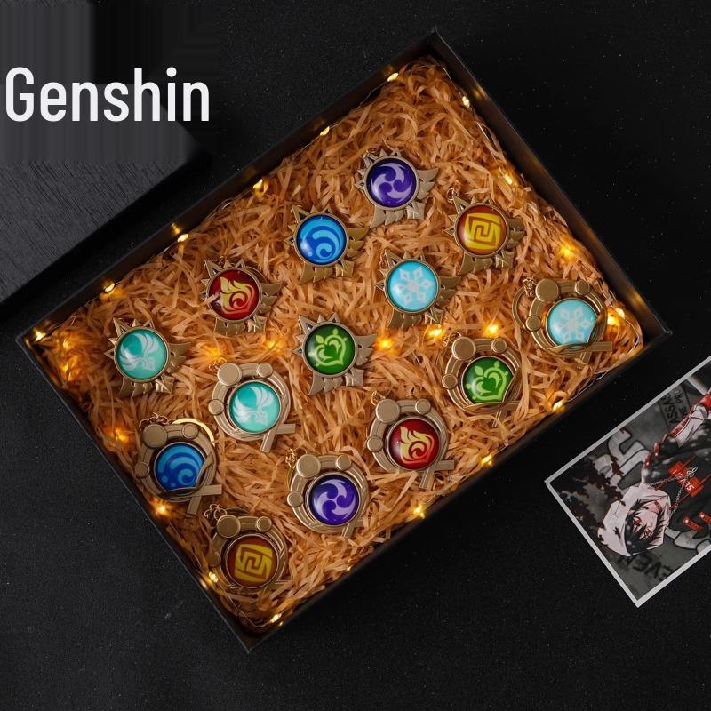 Luminous Genshin Impact Anime Keychain & Backpack Accessories - Creative Gifts for Girls & Best Friends