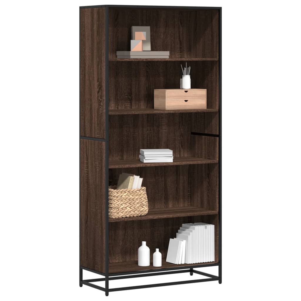 Bookshelf Smoked Oak 80.5 x 35 x 170.5 cm Engineered Wood