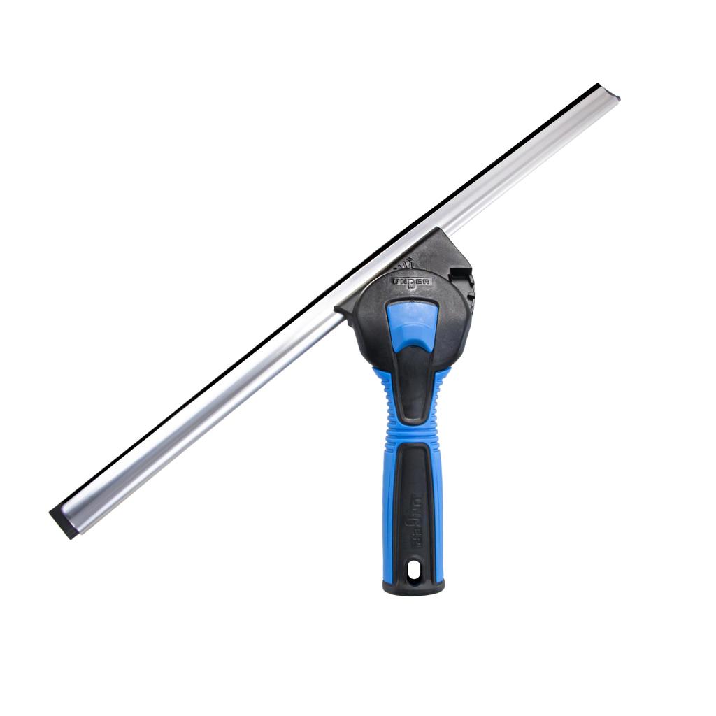 Unger Professional Connect and Clean Svingbar Vindus- og Glassrengjøringsskrape med Lett Stort Svingbart Hode for Hjørner og Erstatningsgummi 18"