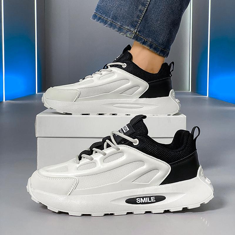 

Мужская обувь 2024 года, модная и универсальная спортивная обувь с мягкой подошвой, легкая и модная сетчатая дышащая универсальная обувь для пап 39