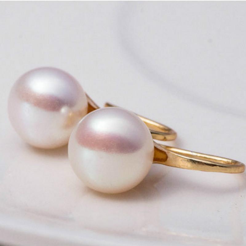 Women Hanging Pearl Earrings Trend Boucle Party Wedding Fashion Round Pearl Jewelry