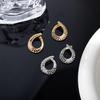 Personalized Full Diamond Hollow Ear Cuff for Women - European & American Style, Large Hoop, Retro Fashion