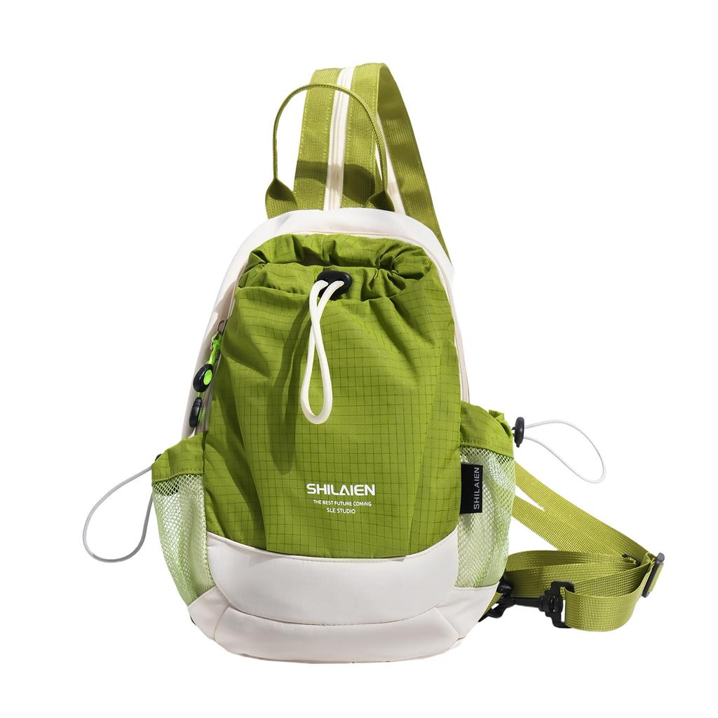 Schoolbag Sports Lightweight Contrast Chest Bag Men's and Women's Outdoor Sports Backpack Lightweight Casual Crossbody Small Backpack Shoulder Bag